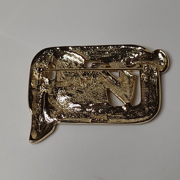 Vintage Gold Tone AJC Louis Armstrong Trumpet Brooch - Picture 11 of 12